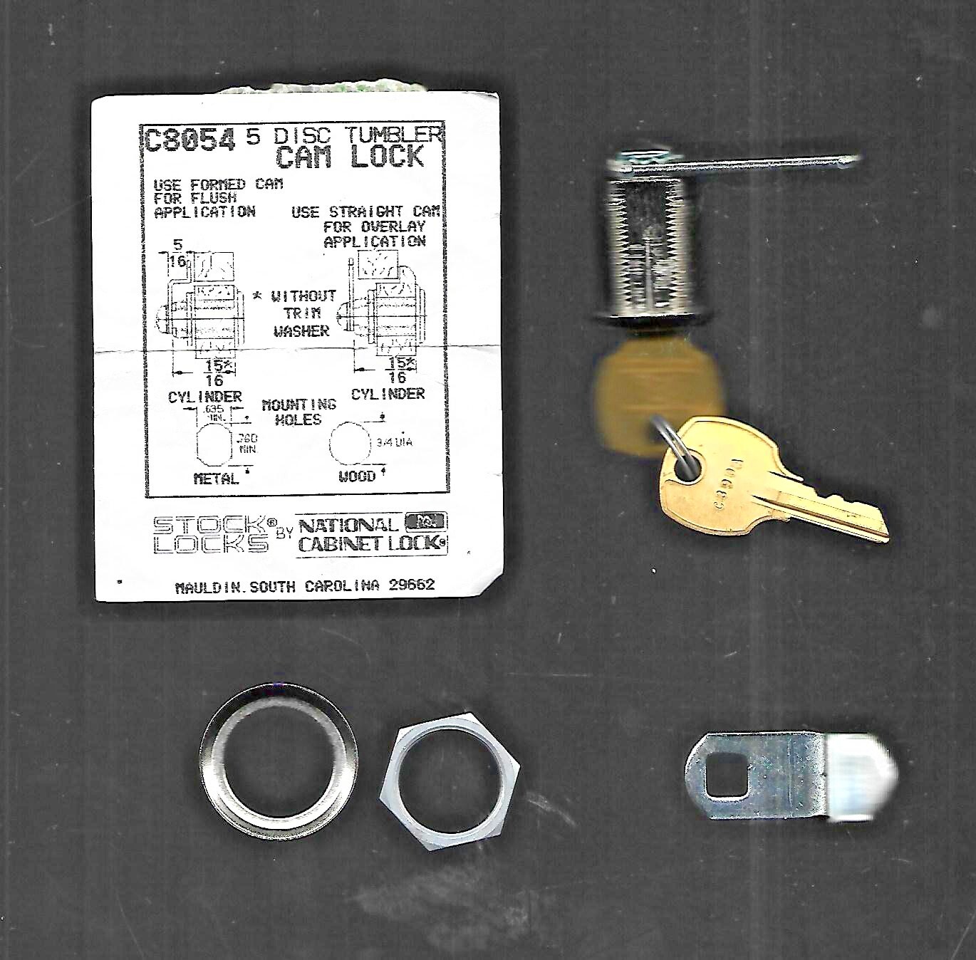 Compx National Cam Lock C8054-KD-3