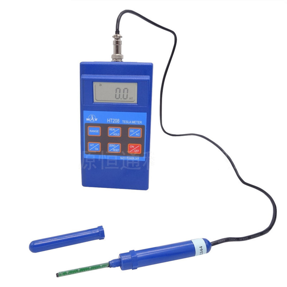 HT208 Digital Tesla Meter Gauss Meter Surface Magnetic Field Tester Gaussmeter
