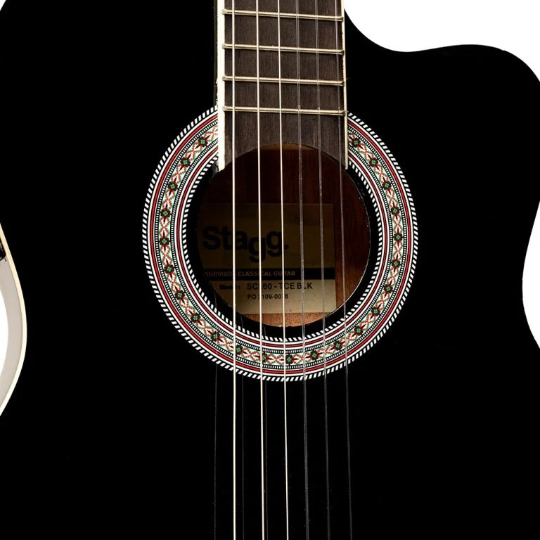 SCL60 cutaway acoustic-electric classical guitar with B-Band 4-band EQ, black