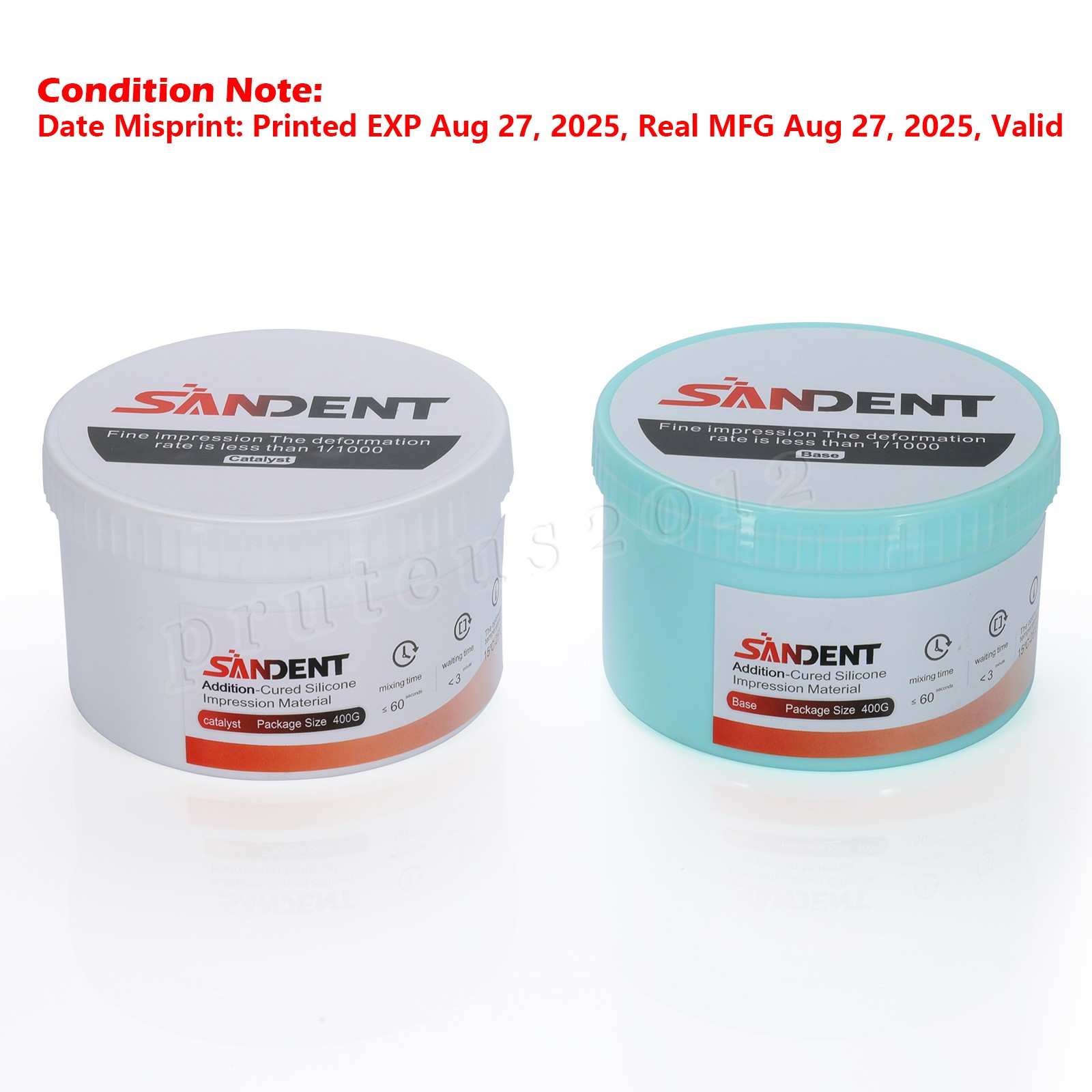 2 Sets Dental Putty PVS VPS Impression Material Base Normal Set 2 x 400g