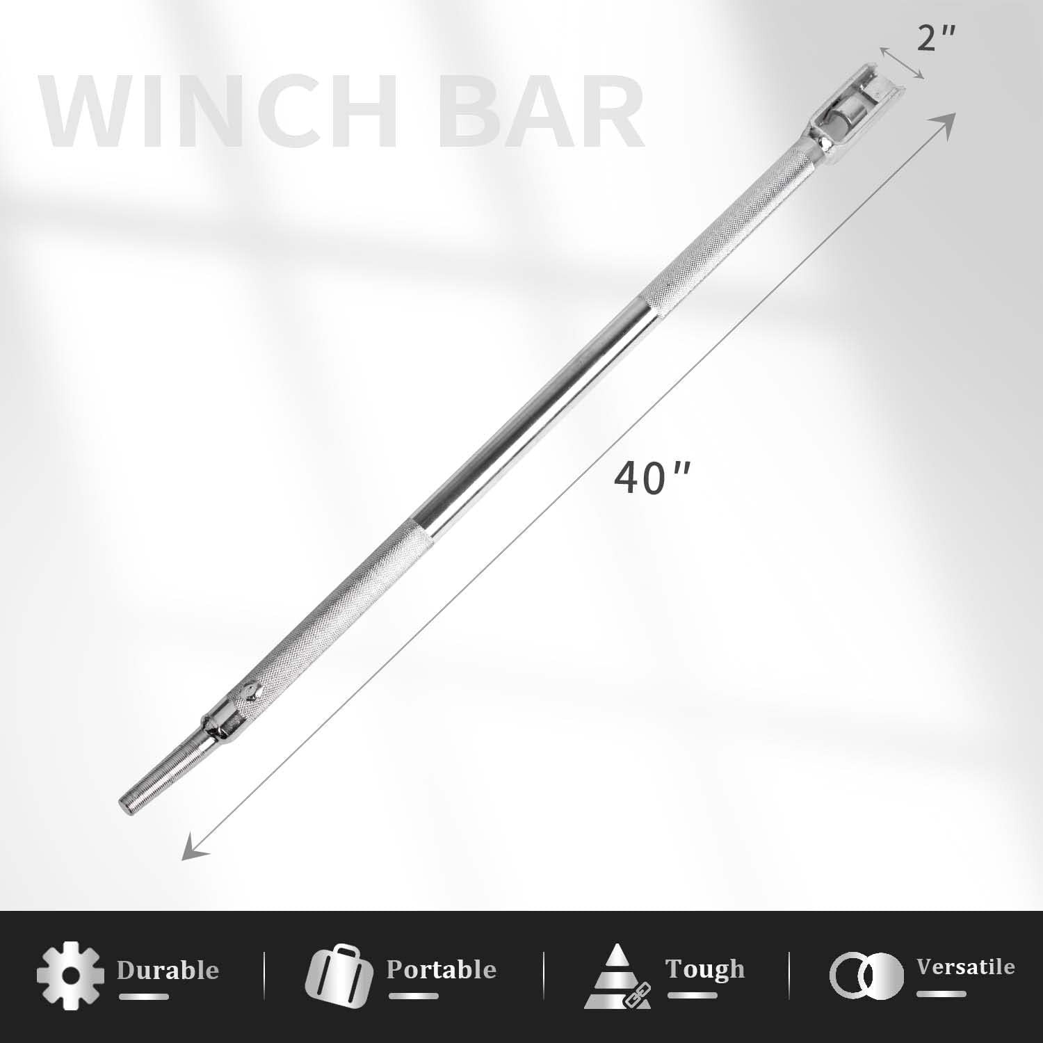 Leverage Winch Bar for Tighten Ratchet Strap Flatbeds Trailer Chain Lever Binder