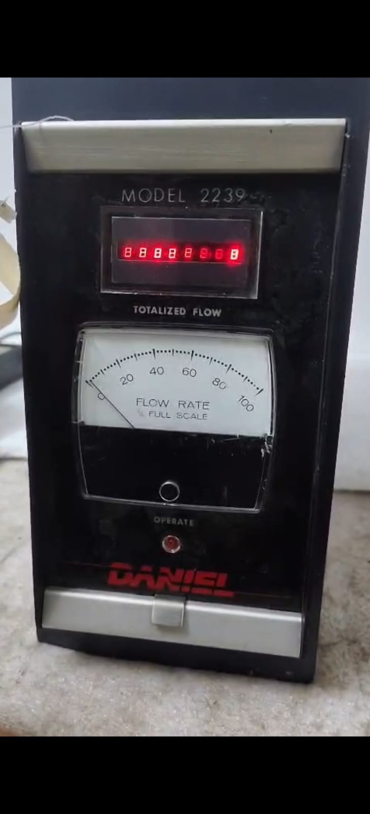 Daniel 2239 Flow Rate Totalizer Indicator Panel - S/N H7048 - SURPLUS TESTED