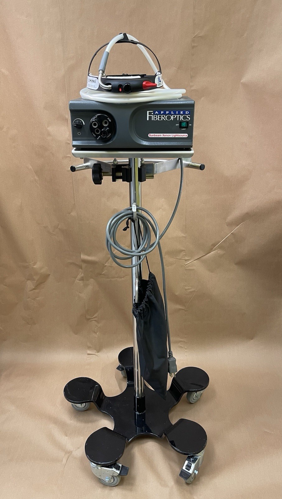 APPLIED FIBEROPTICS  SUNBEAM XENON LIGHTSOURCE W/ 2 HEADLAMPS !!