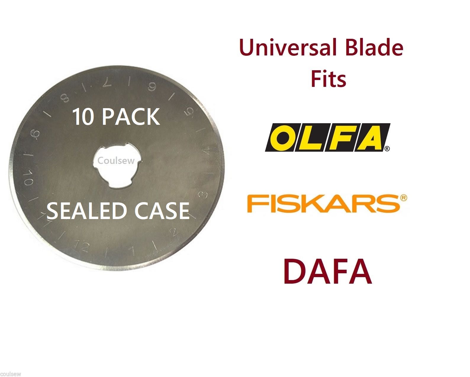 10 Rotary Cutter Spare Blades 45mm compatible with OLFA