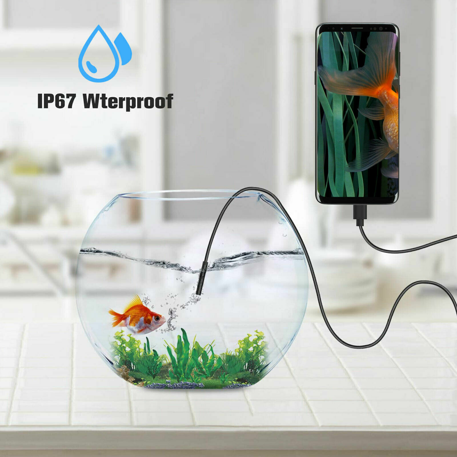 Borescope Endoscope 6 LED Inspection Scope Camera For Android Cell Phone HD 2M