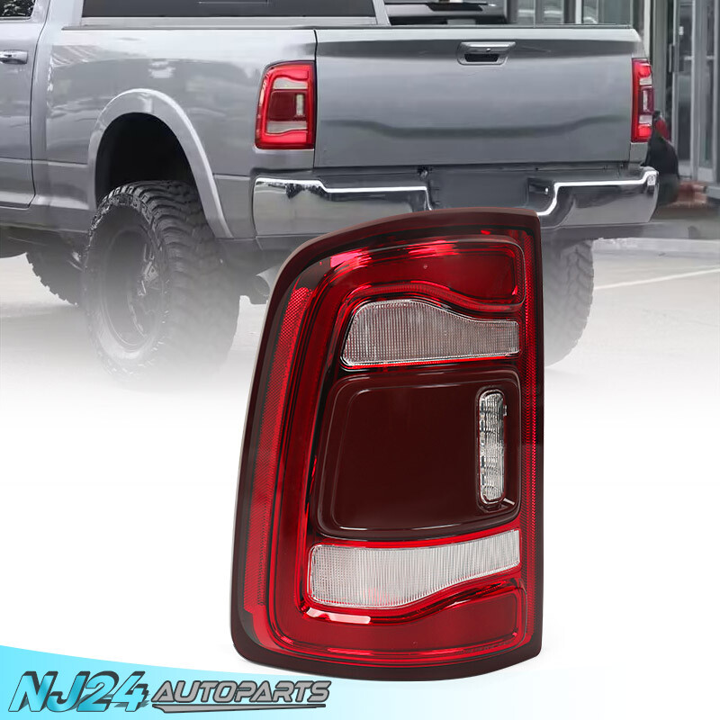 Driver Red Bezel w/ Blind Spot LED Tail Light For 2019-2024 Dodge RAM 2500 3500