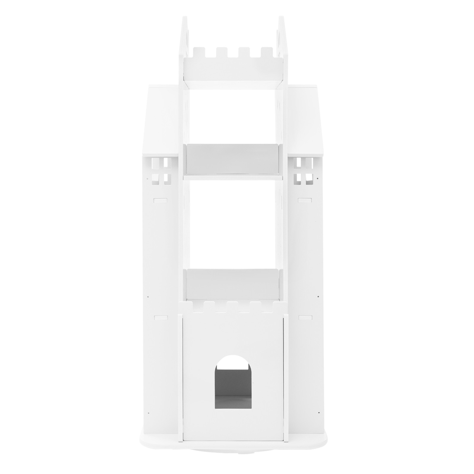 White Rotating Bookcase Kids Room Bookshelf Study Room Storage Display Shelf