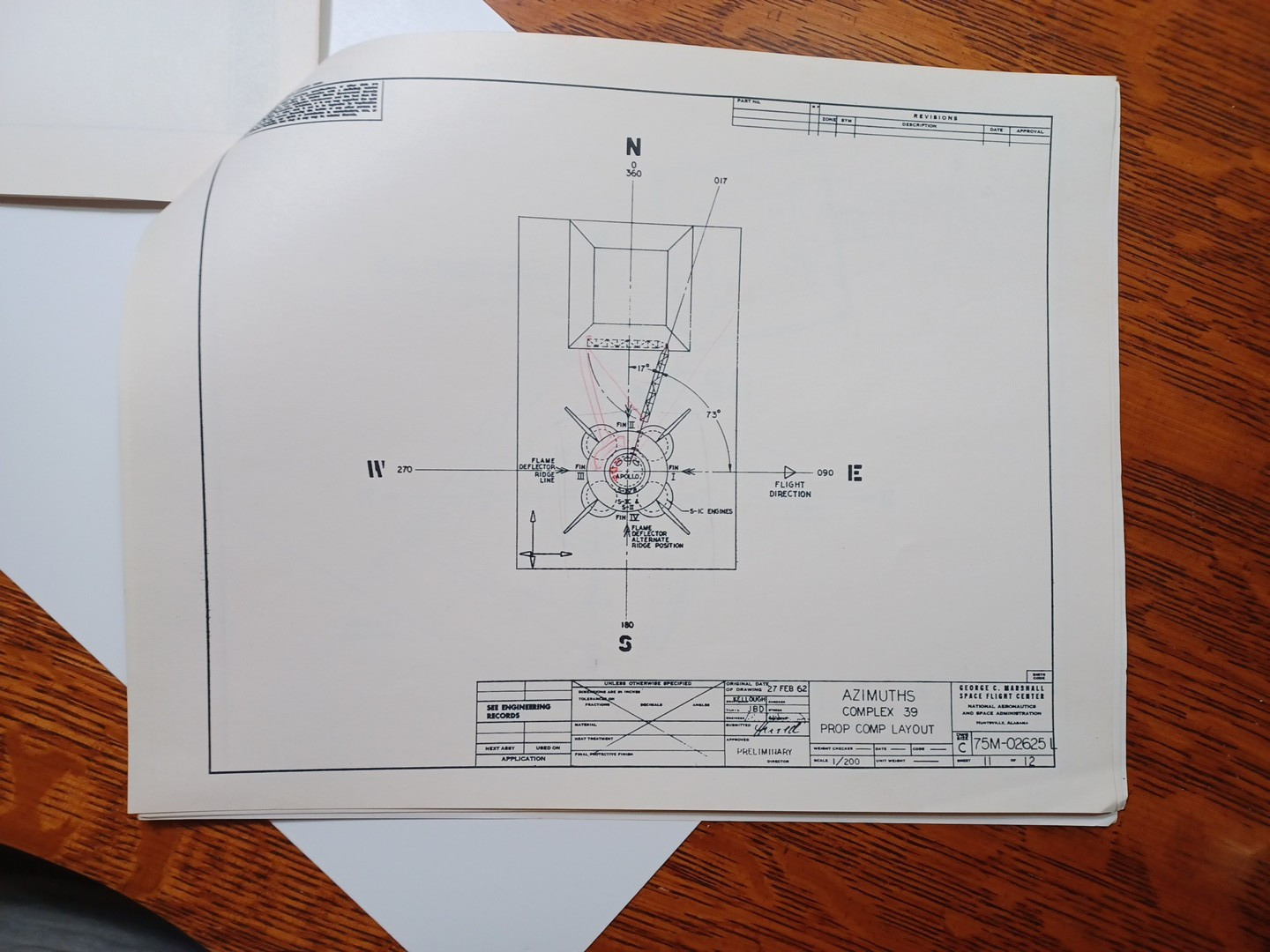 1962 George C Marshall Space Flight Center Azimuths 13 Documents JRR33