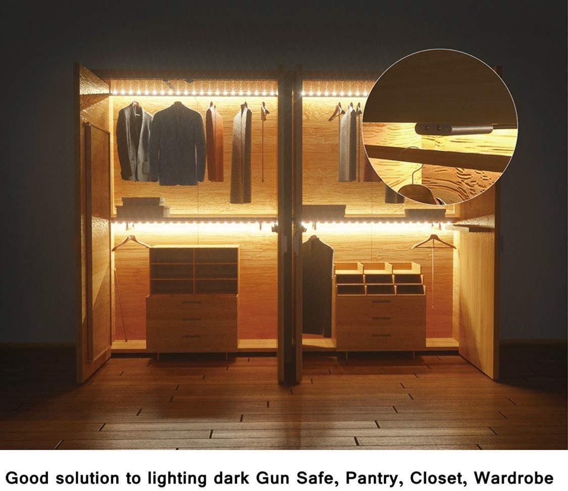 Gun Safe Lighting Flexible LED Strip Lights Kit with Cabinet Sensor Switch fo...