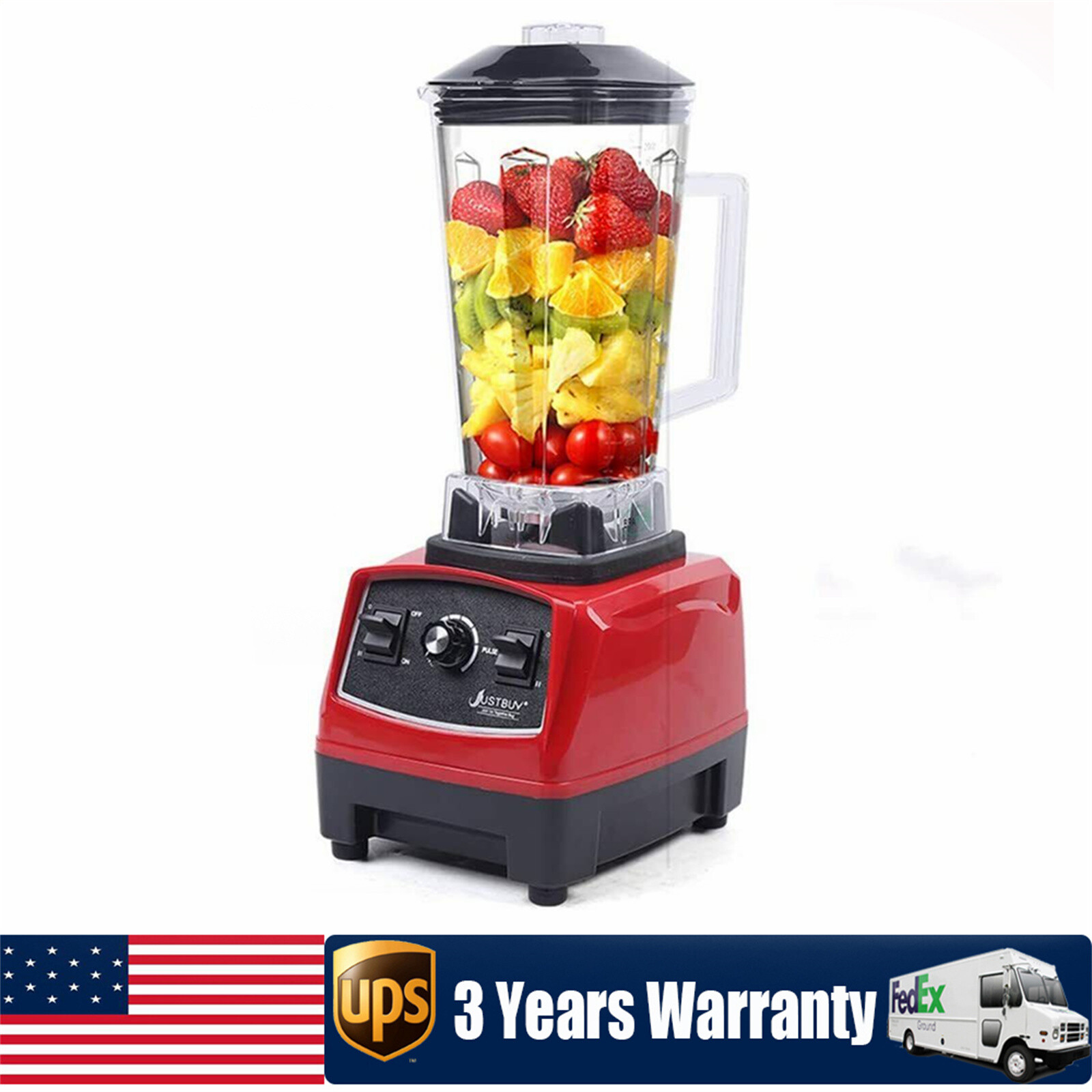 3HP 2L Professional Blender Heavy Duty Commercial Blender Mixer Juicer US