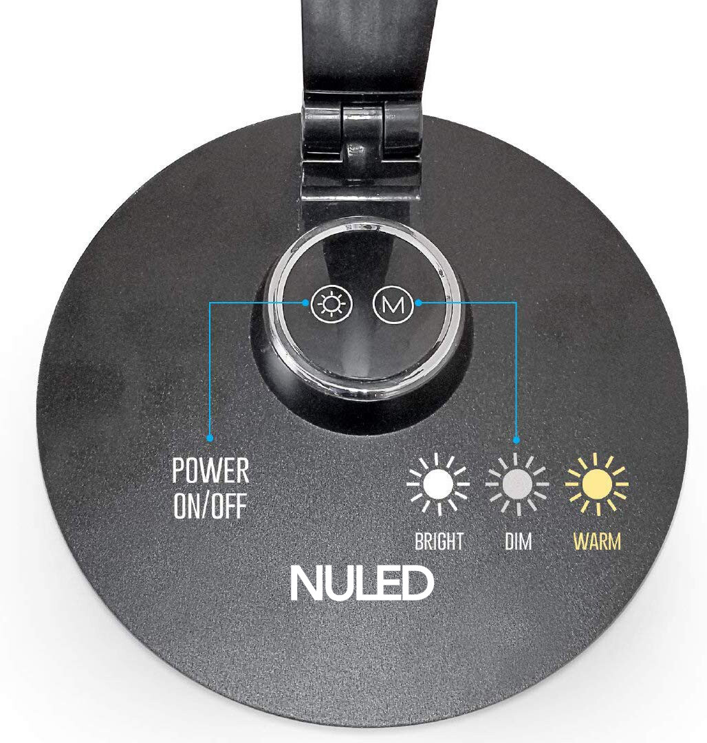 NULED Piano Desk Lamp Dimmable LED (Bright Cold White, Warm White or Dim White)