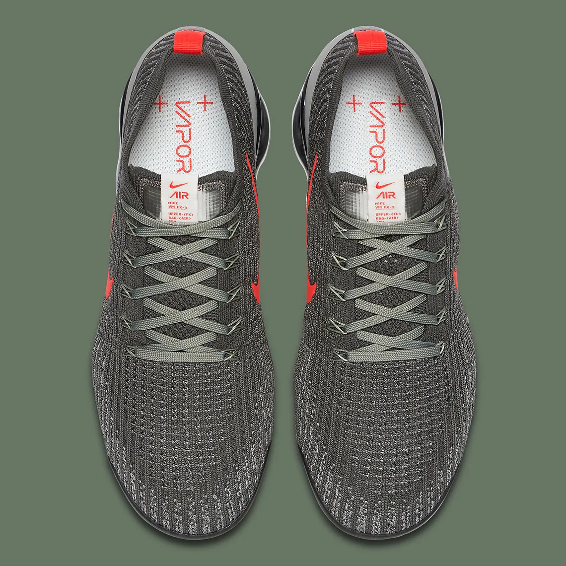 Nike Air VaporMax Flyknit 3 Grey Track Red