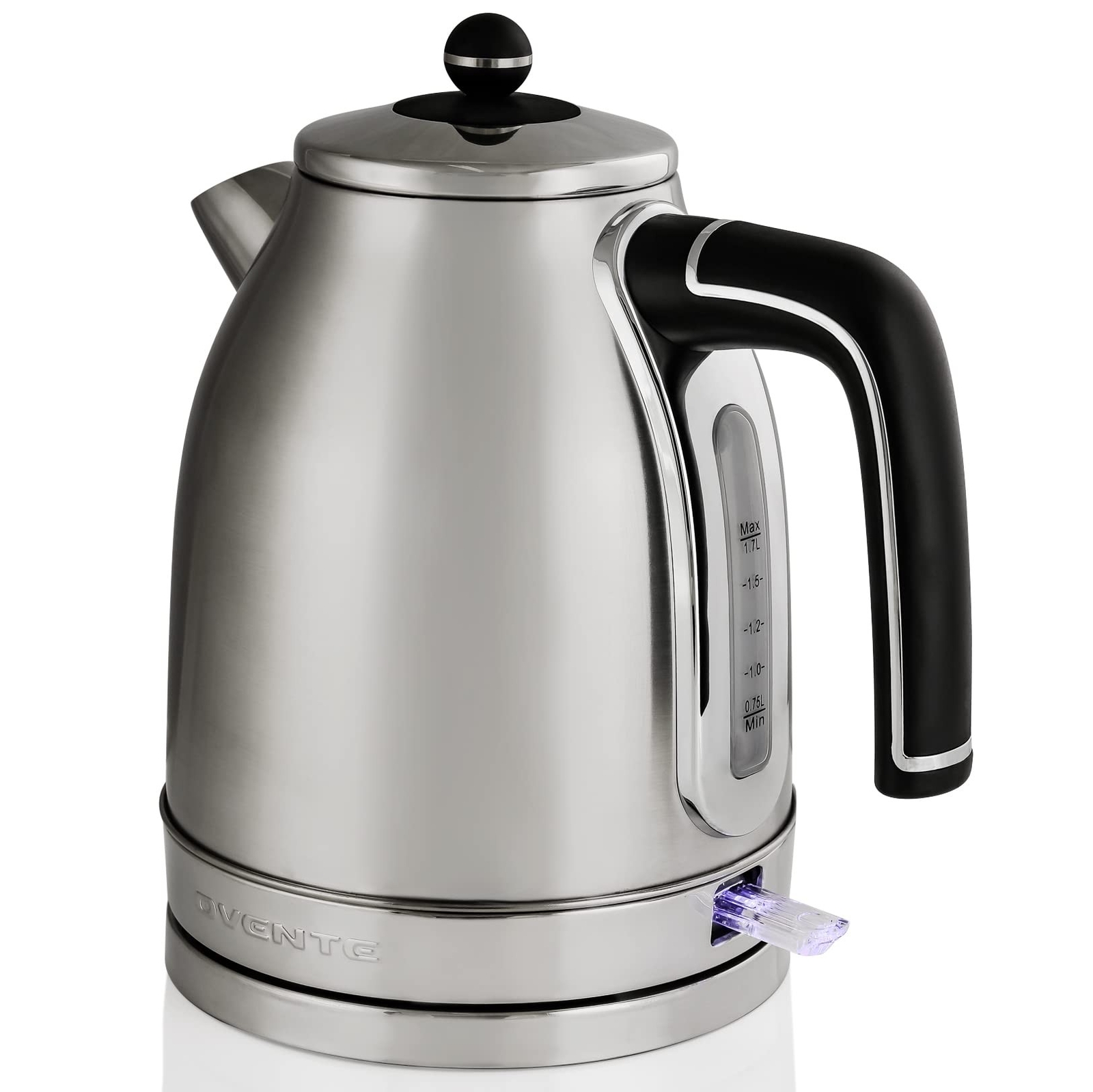OVENTE 1.7L Electric Kettle, 1500W Fast Boiling Water Heater for Coffee or Te...