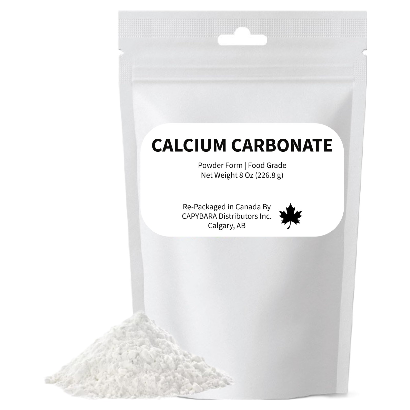 Calcium Carbonate Powder 8 Oz (226.8 g) Sold by CAPYBARA 8 Ounce (Pack of 1)