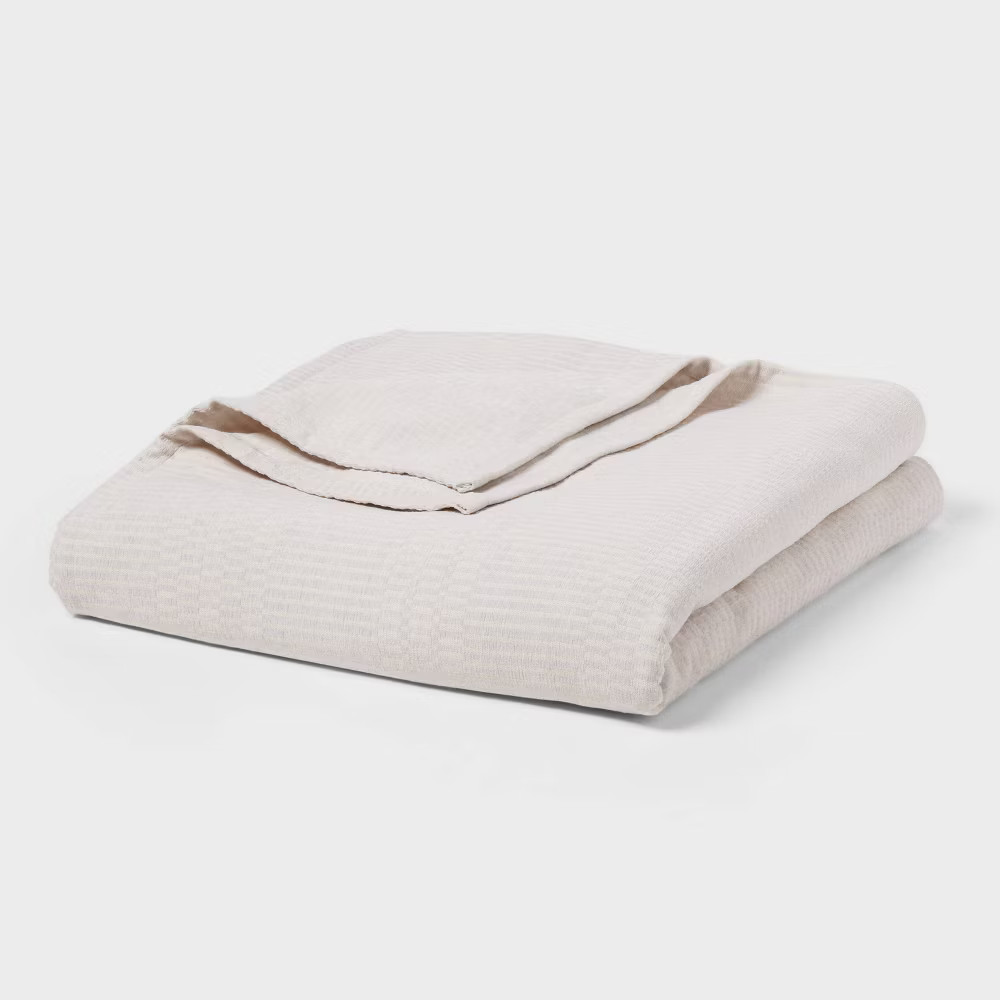 Chenille Jacquard Blanket Geo - Threshold