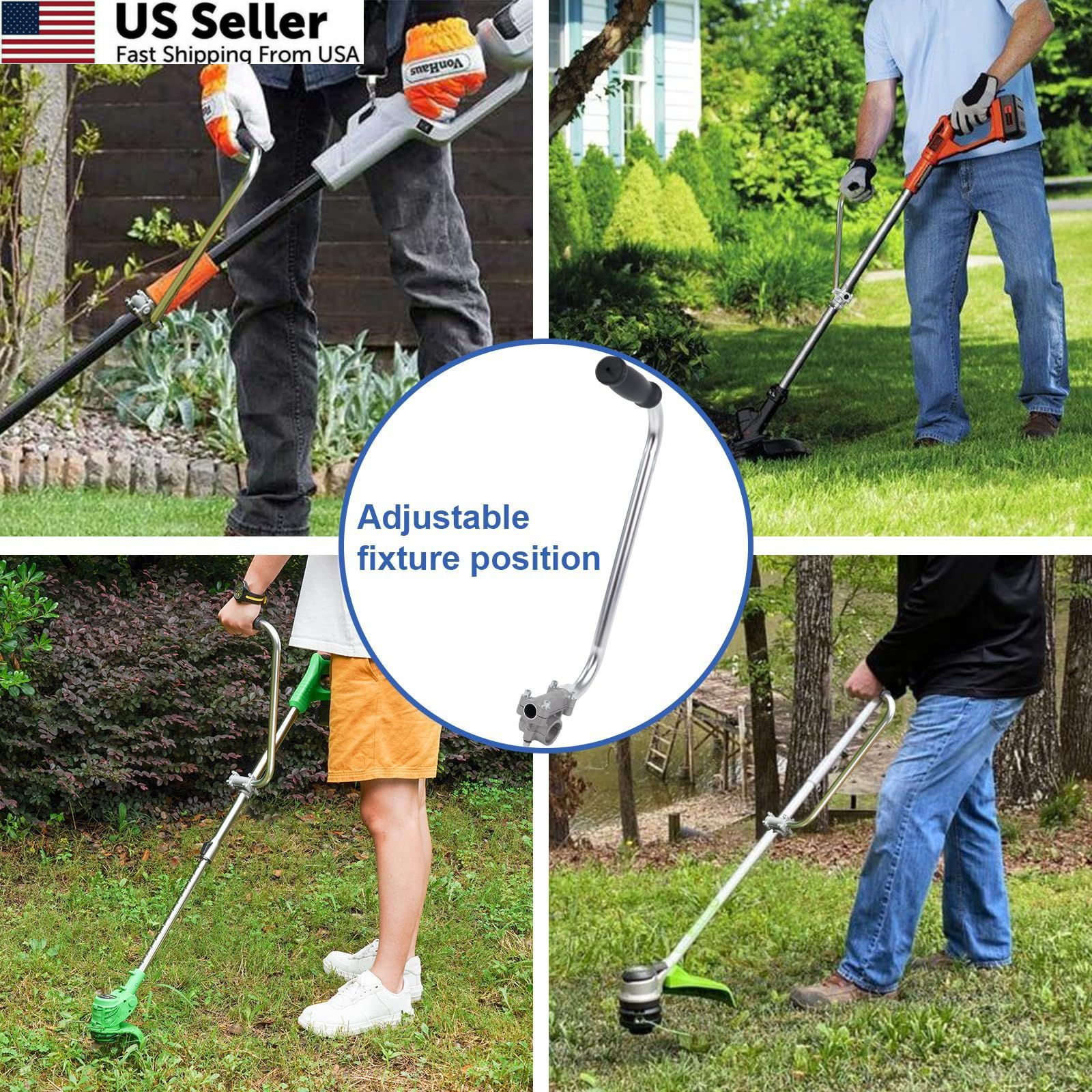 Weed Eater Handle, Grip Trimmer Handle Ergonomic Silver