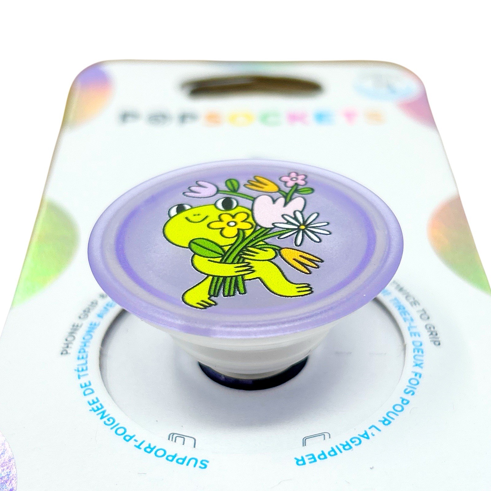 PopSockets PopGrip Premium Phone Grip & Stand - Flower Frank Translucent