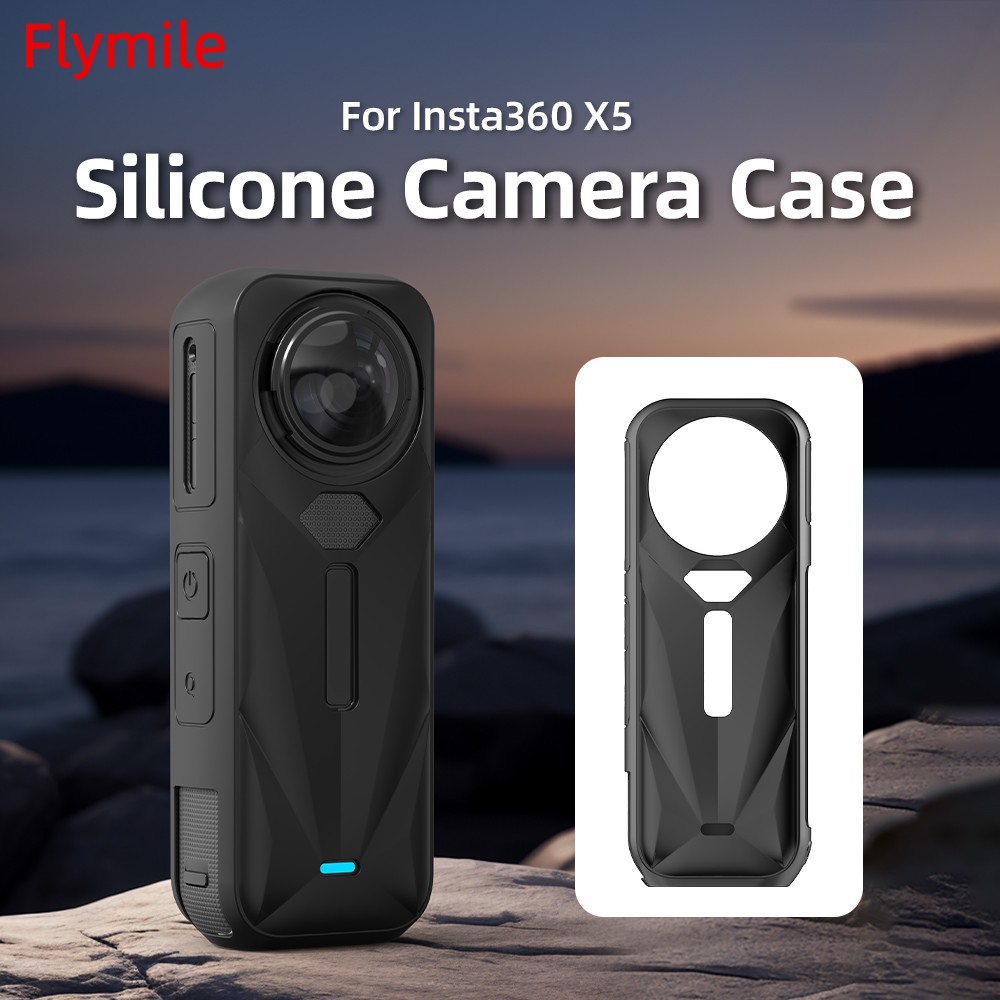 Camera Soft Silicone Case Drop Protection Dust Cover for Insta360 X5 Camera