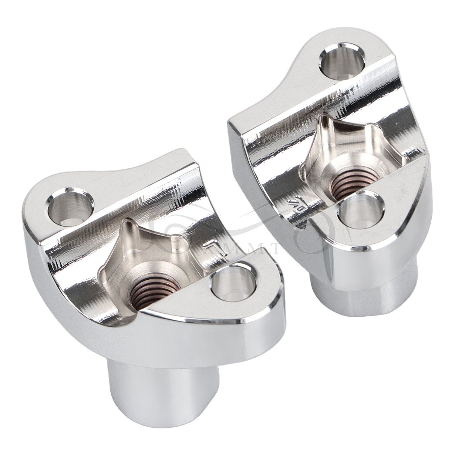Chrome 2" Handlebar Risers Bottom For Harley Dyna Street bob Softail Sportster