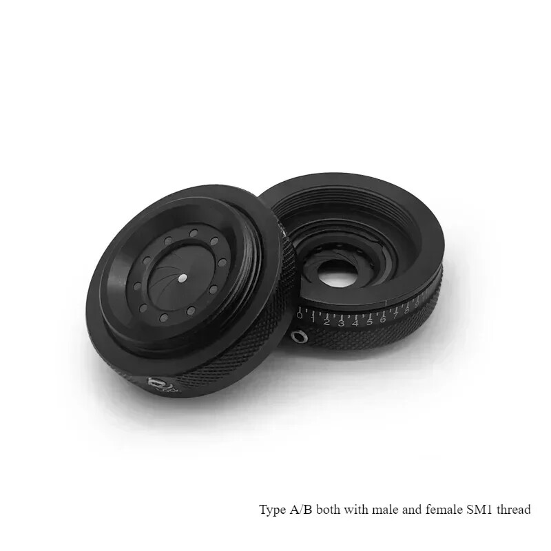 1-12mm Manual Aperture Adjustable Mechanical Iris Diaphragm with SM1 Thread