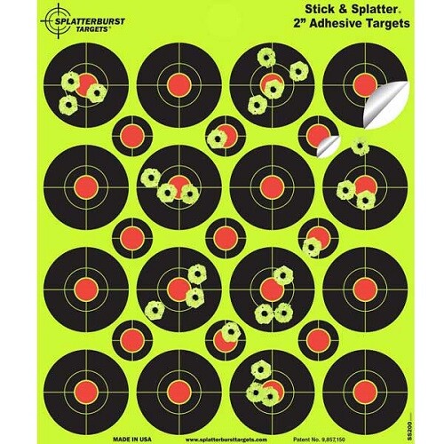 Splatterburst Targets 2" (10 sheets per pack) (160 bulls w/ 90 repairs pasters)