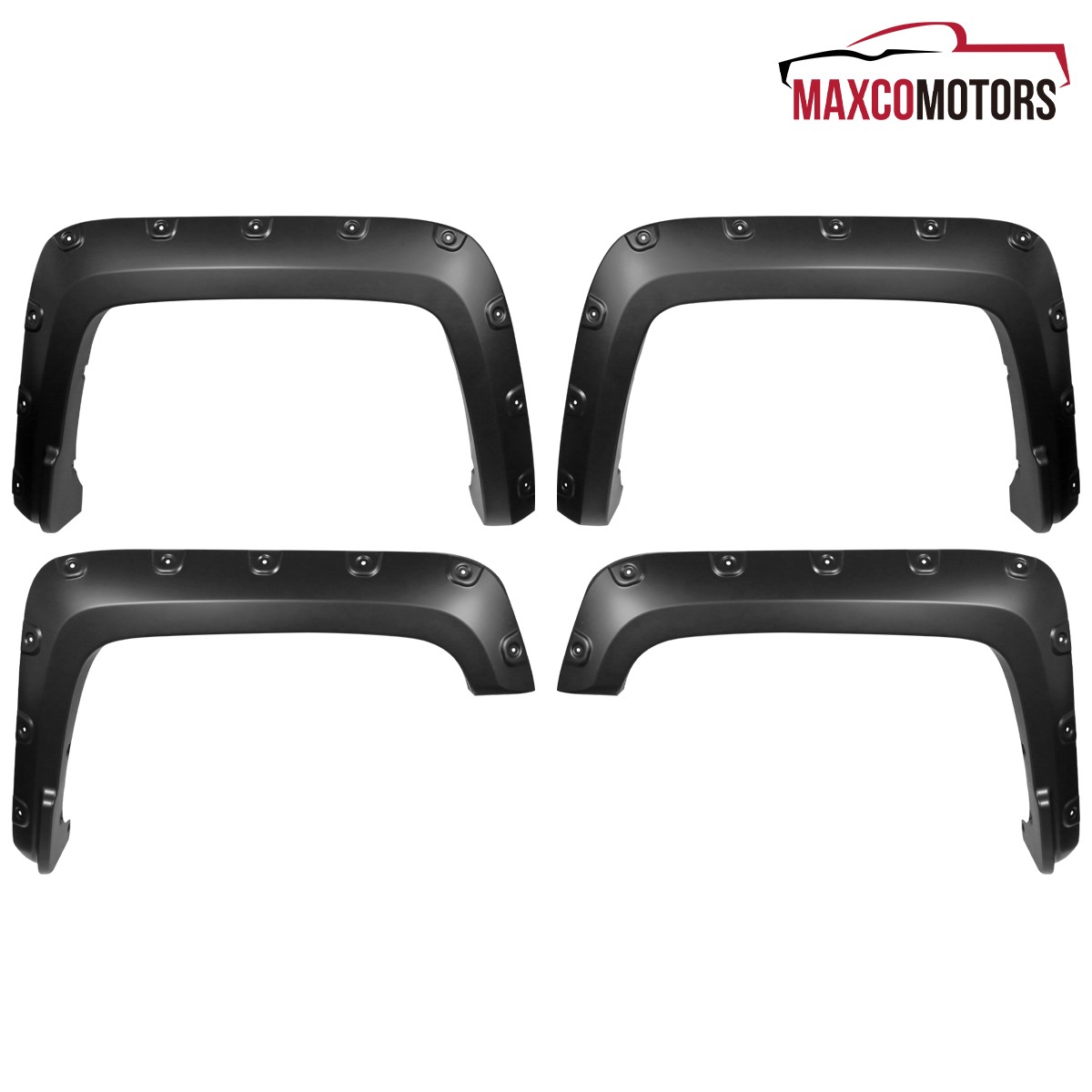 Fender Flares Fits 2016-2018 GMC Sierra 1500 Fleetside Smooth Pocket Rivet Style