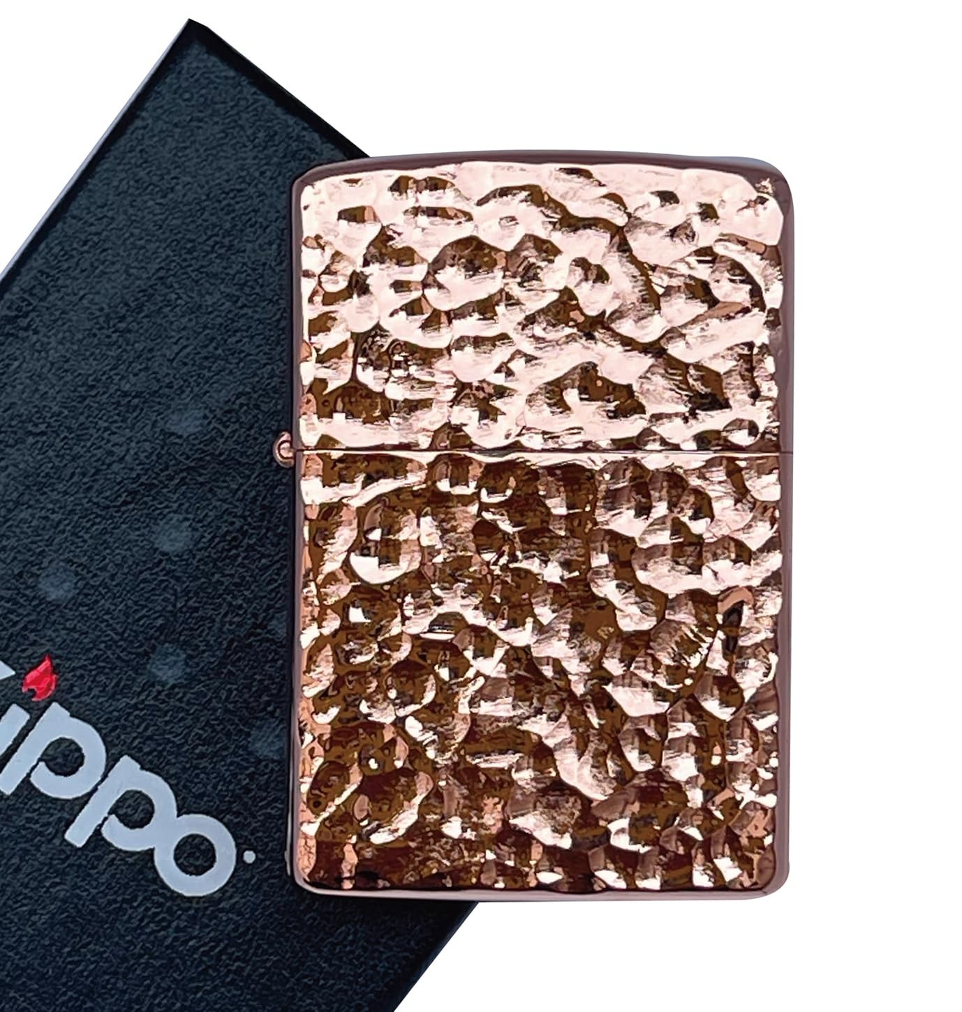 ZIPPO Copper Plated Oil Lighter Double Engraved Brass Windproof New in Box