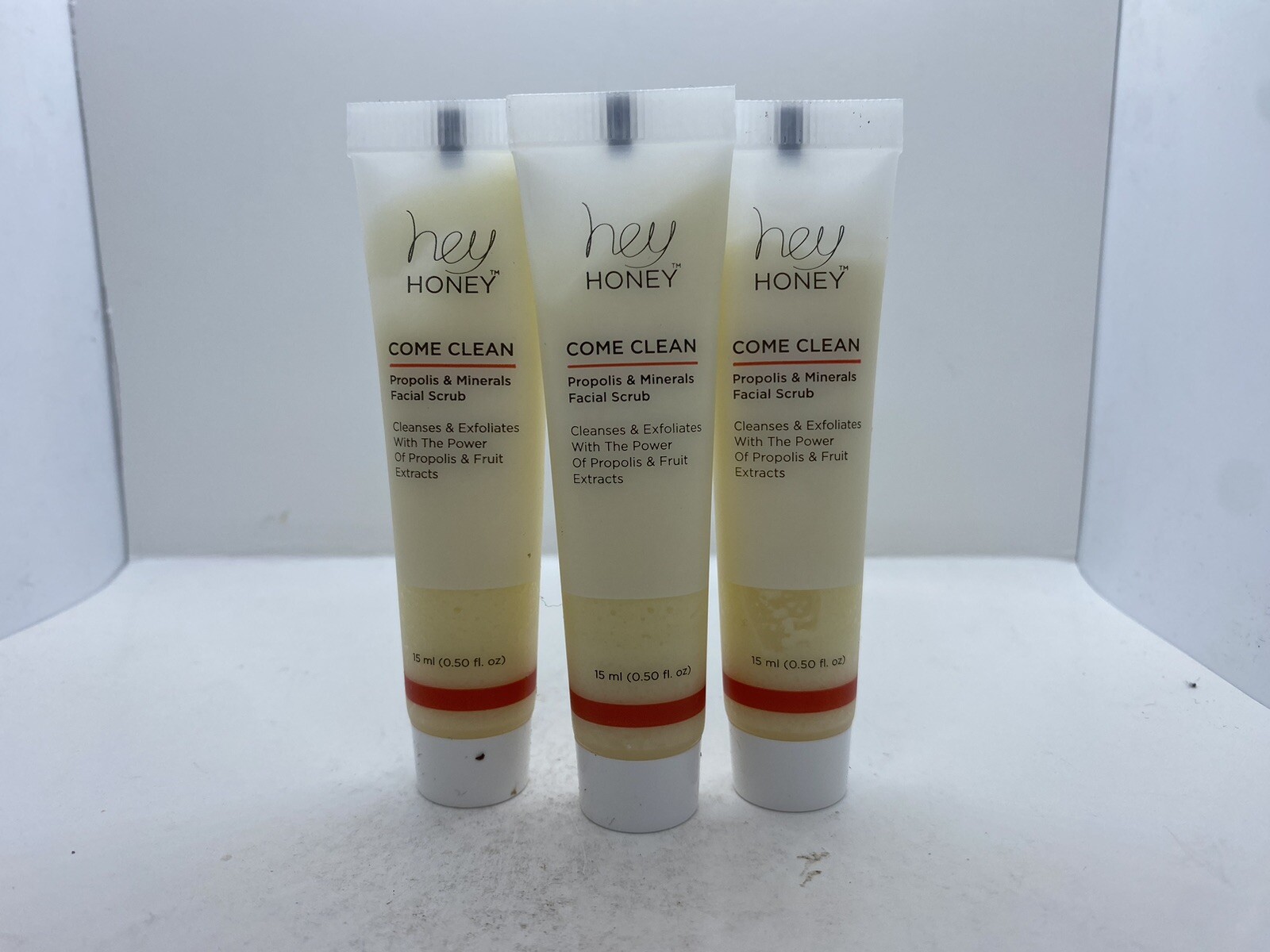 Hey Honey Come Clean Propolis & Minerals Facial Scrub • 0.50 Fl Oz • Set Of 3