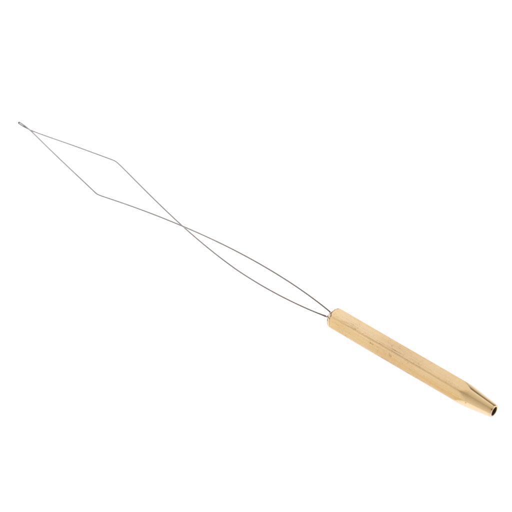 BOBBIN THREADER ( BRASS HANDLE - FLY TYING TOOL )