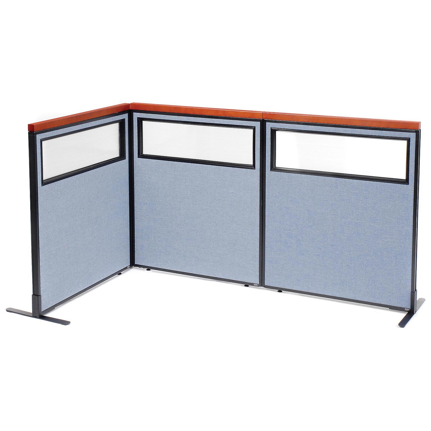 36-1/4"W x 43-1/2"H Deluxe Freestanding 3-Panel Corner Divider with Partial
