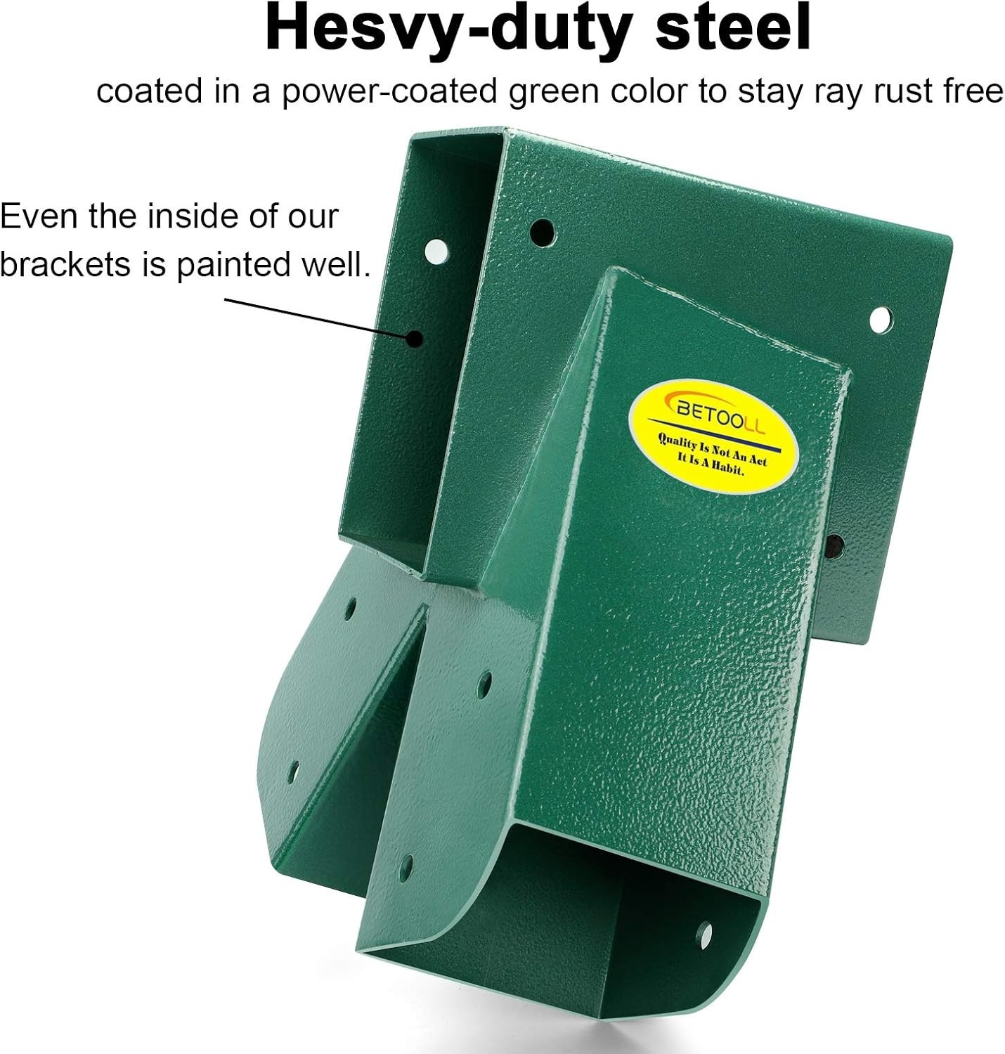 A-Frame 2 Brackets Swing Set Bracket with Mounting Hardware Green