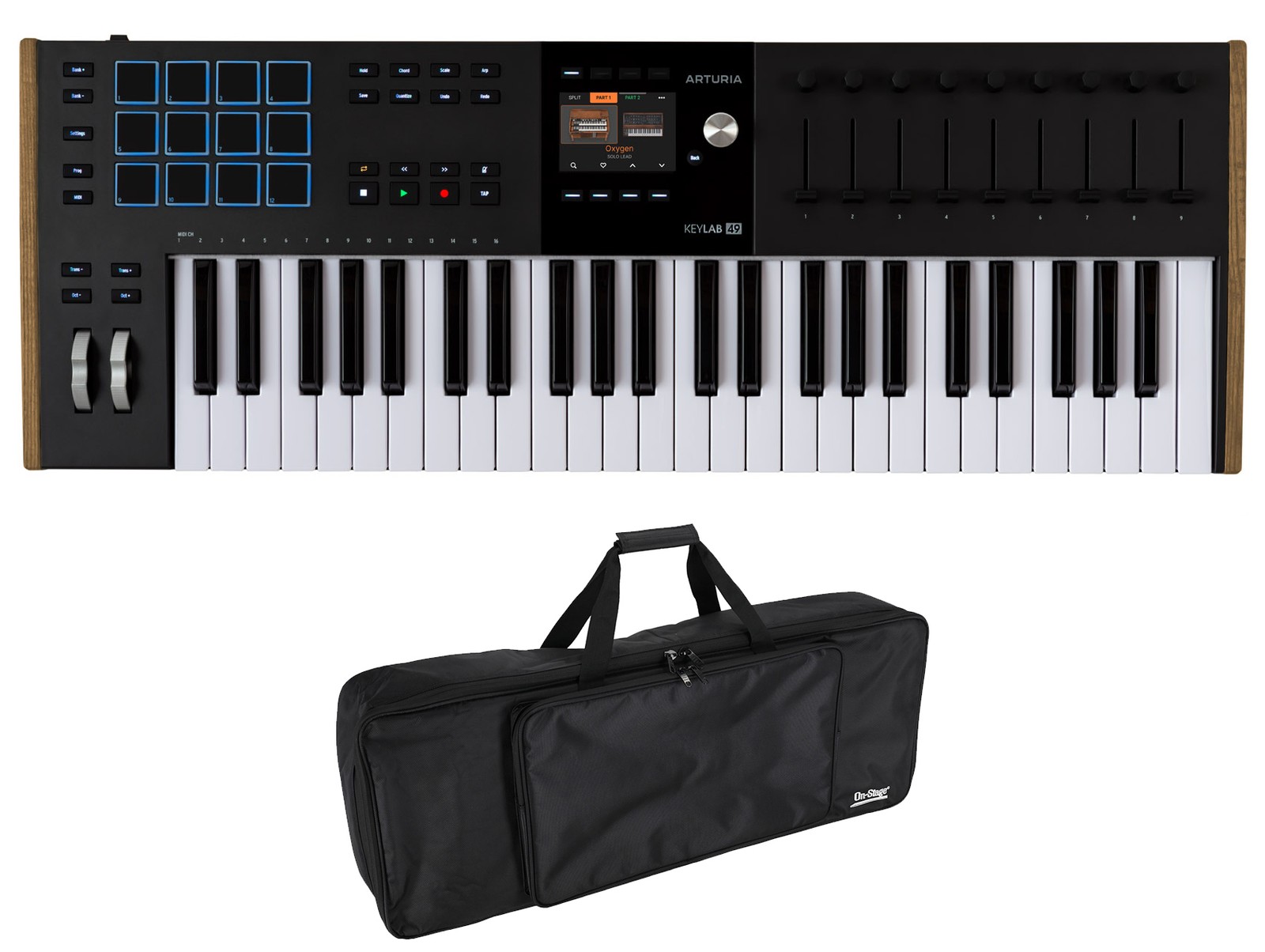 Arturia KEYLAB 49-Key Mk3 Black USB Midi Keyboard Controller+On-Stage Bag