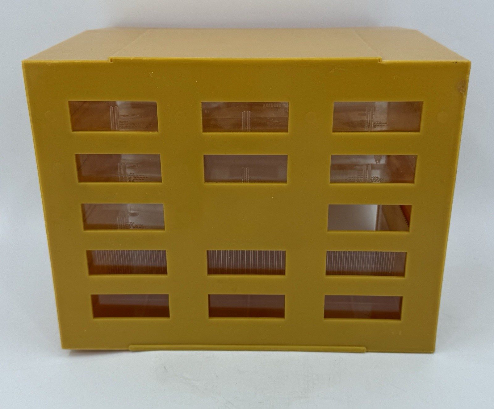 Akro-Mils Storage Bin 10 Drawer Organizer Cabinet Gold Plastic *Missing 1 Drawer