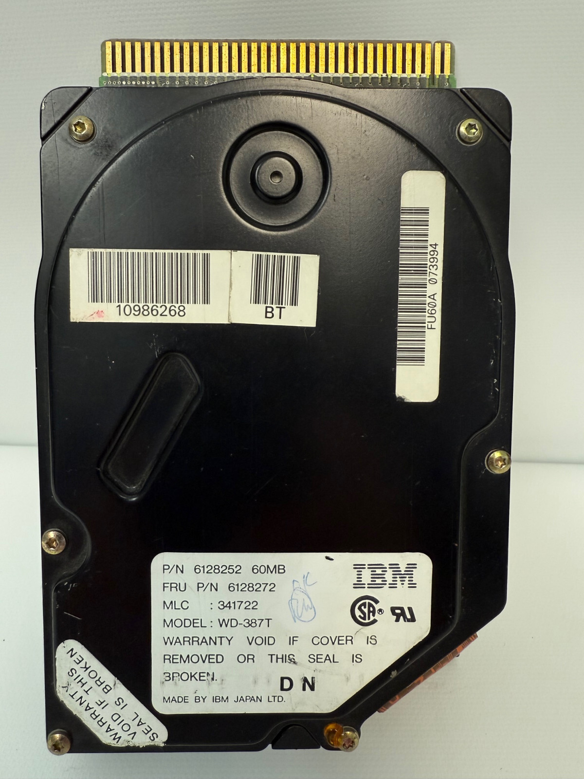 IBM WD-387T 6128252 6128272 60MB ESDI HARD DRIVE    *AS-IS NON WORKING*