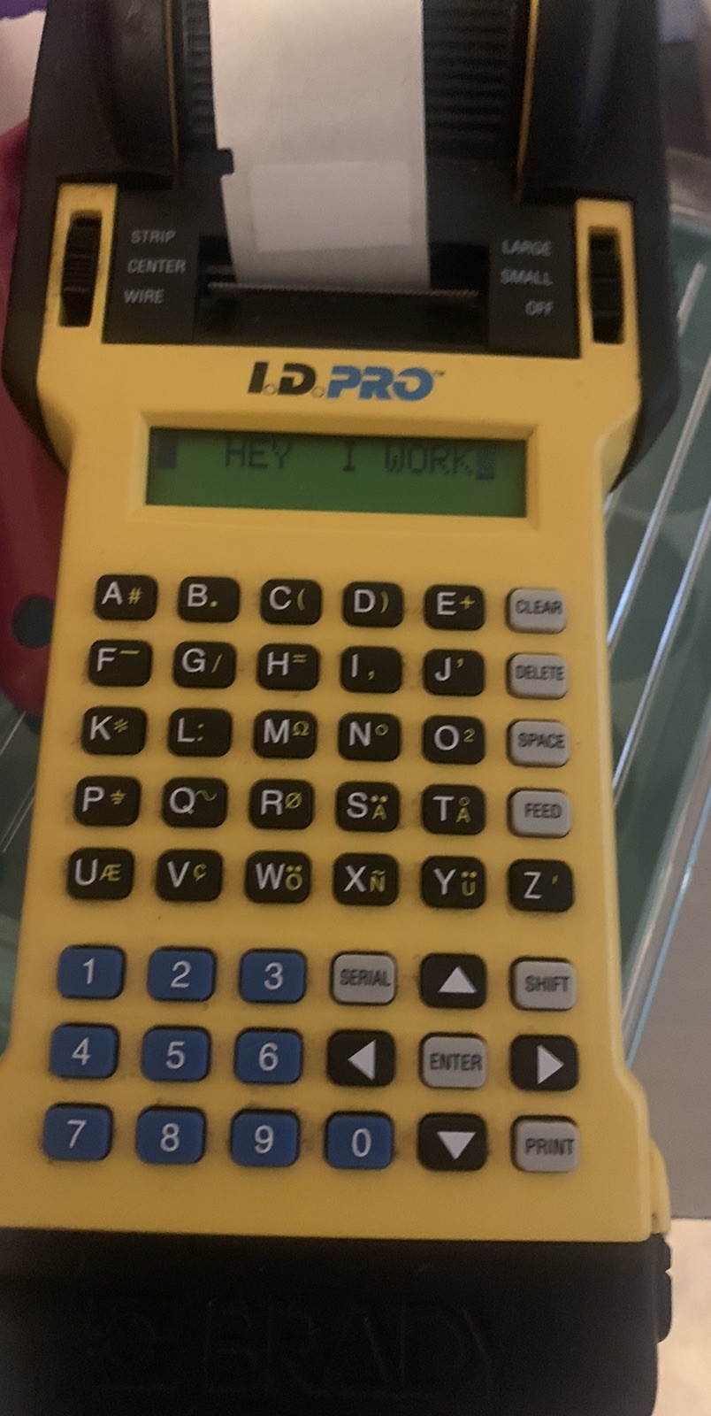 BRADY ID PRO LABEL MAKER