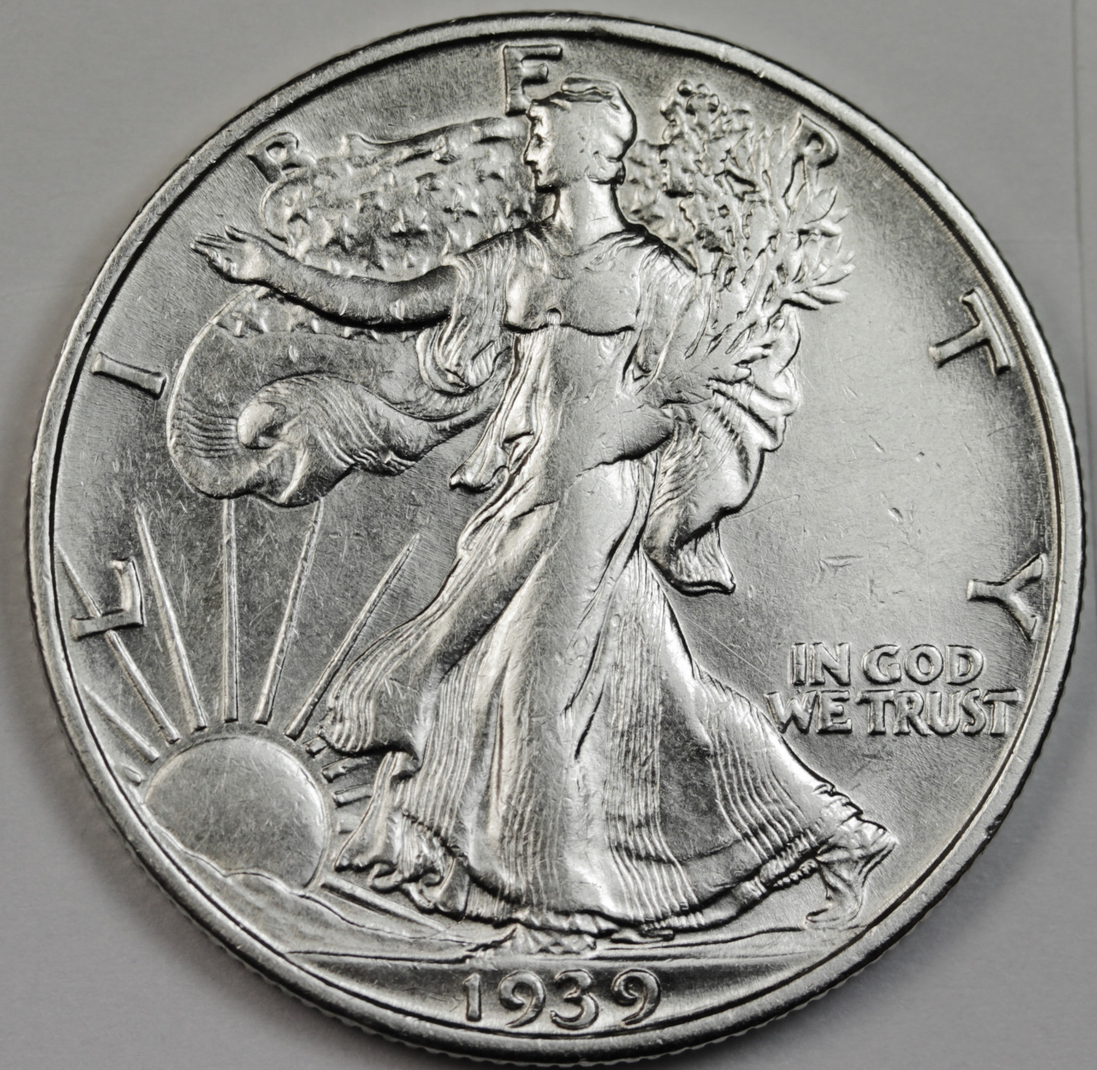 1939-s Walking Liberty Half.  A.U.  (Inventory-A)