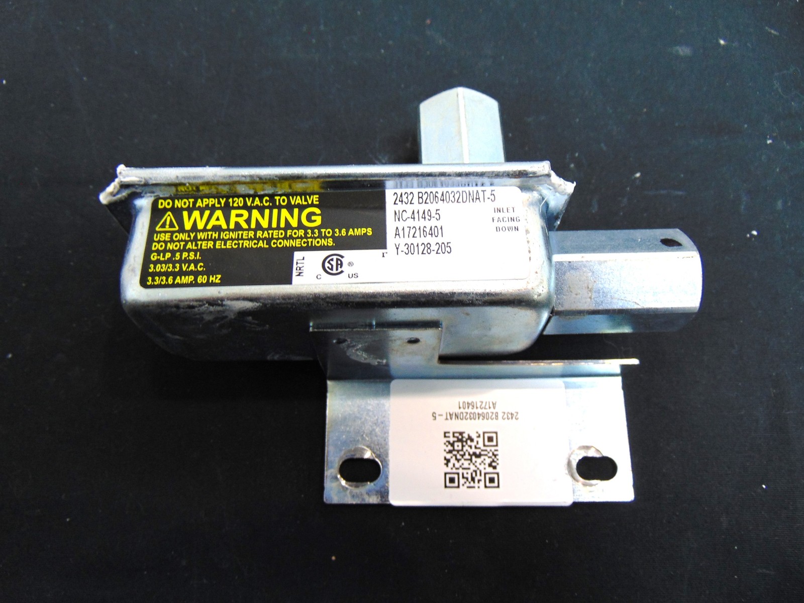 Frigidaire Gas Range FCRG3052BSD Safety Valve 5304533805