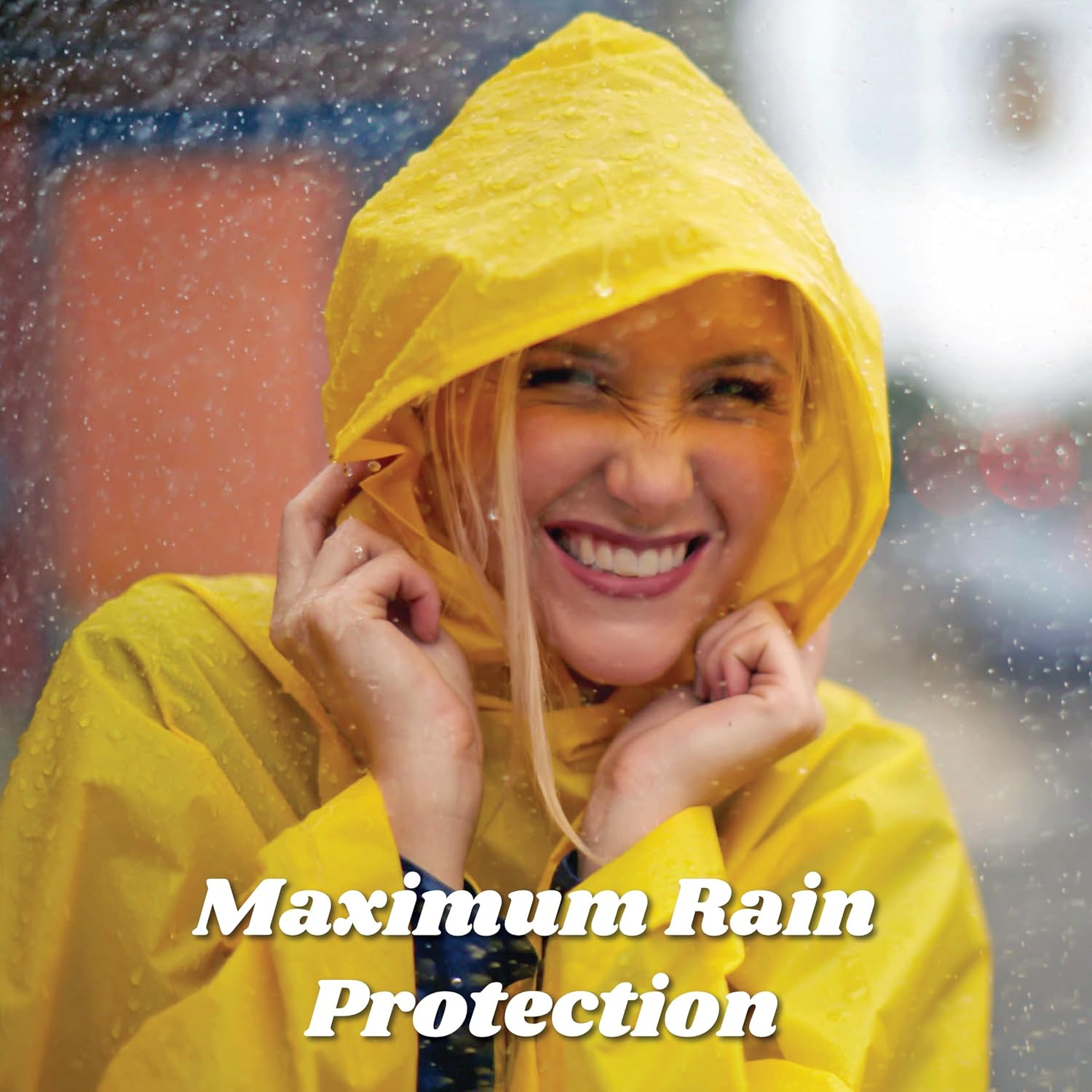 Adult Packable Lightweight Adjustable Rain Poncho