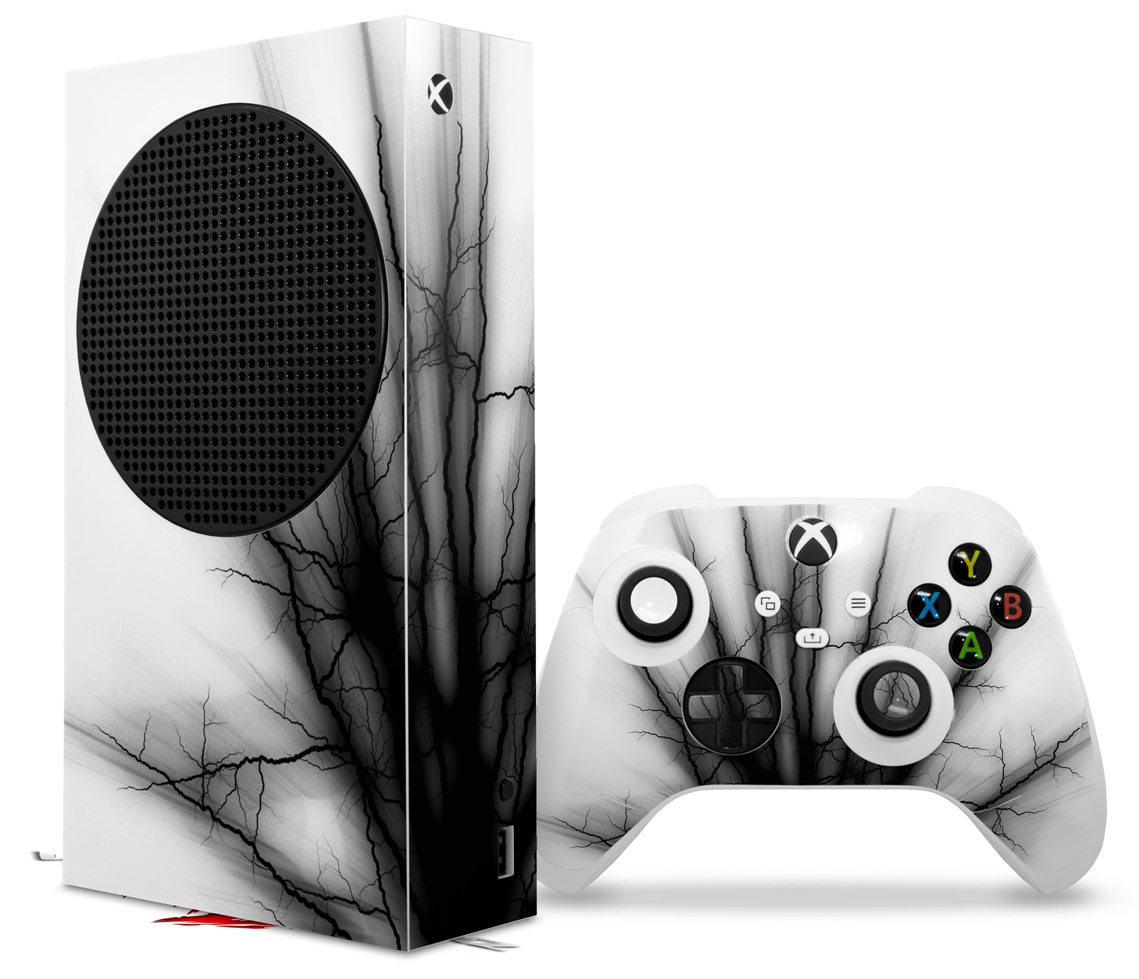 Skins XBOX Series S Console Controller Lightning Black