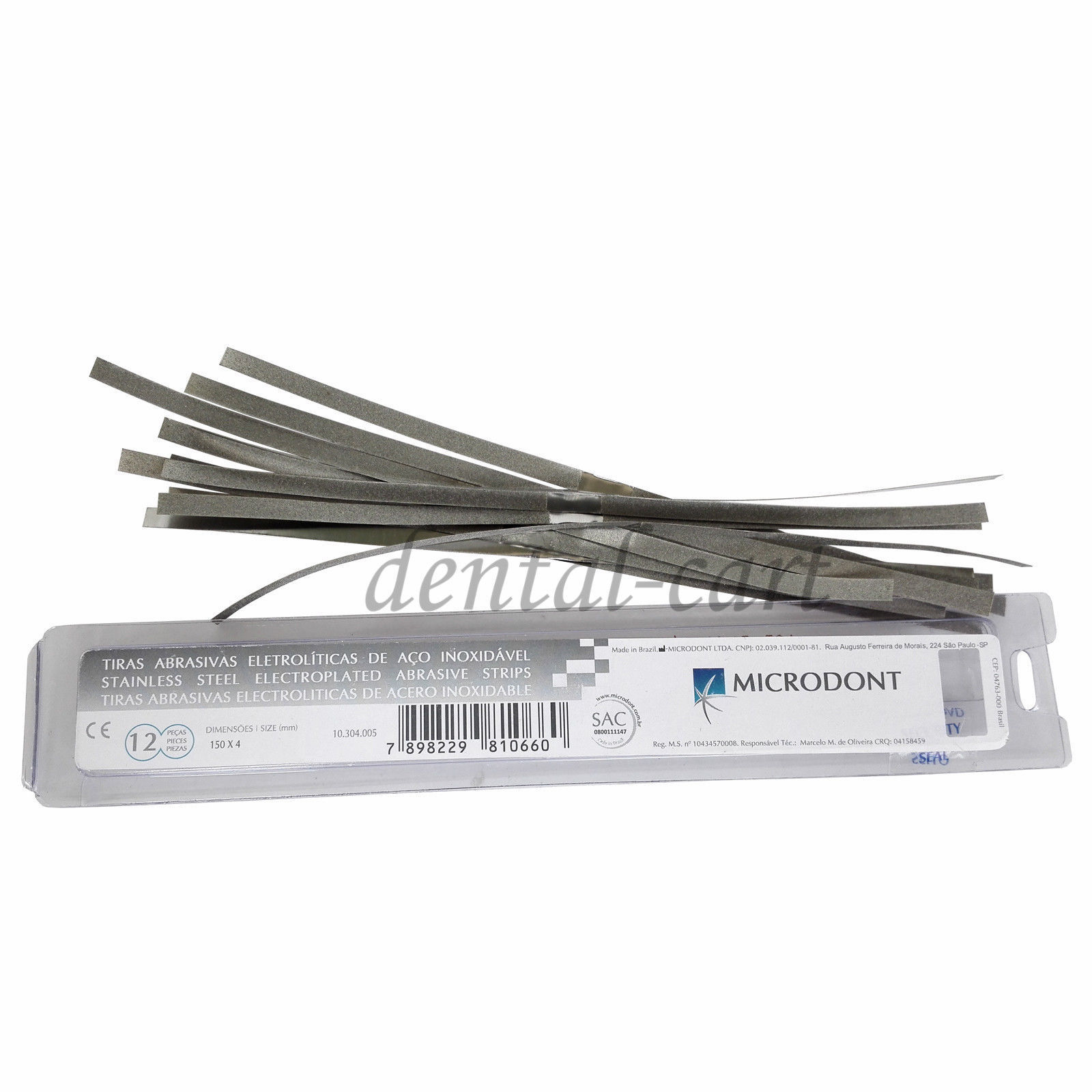 12Pcs Dental Microdont Stainless Steel Serrated Strips Coarse One-sided 4/150mm