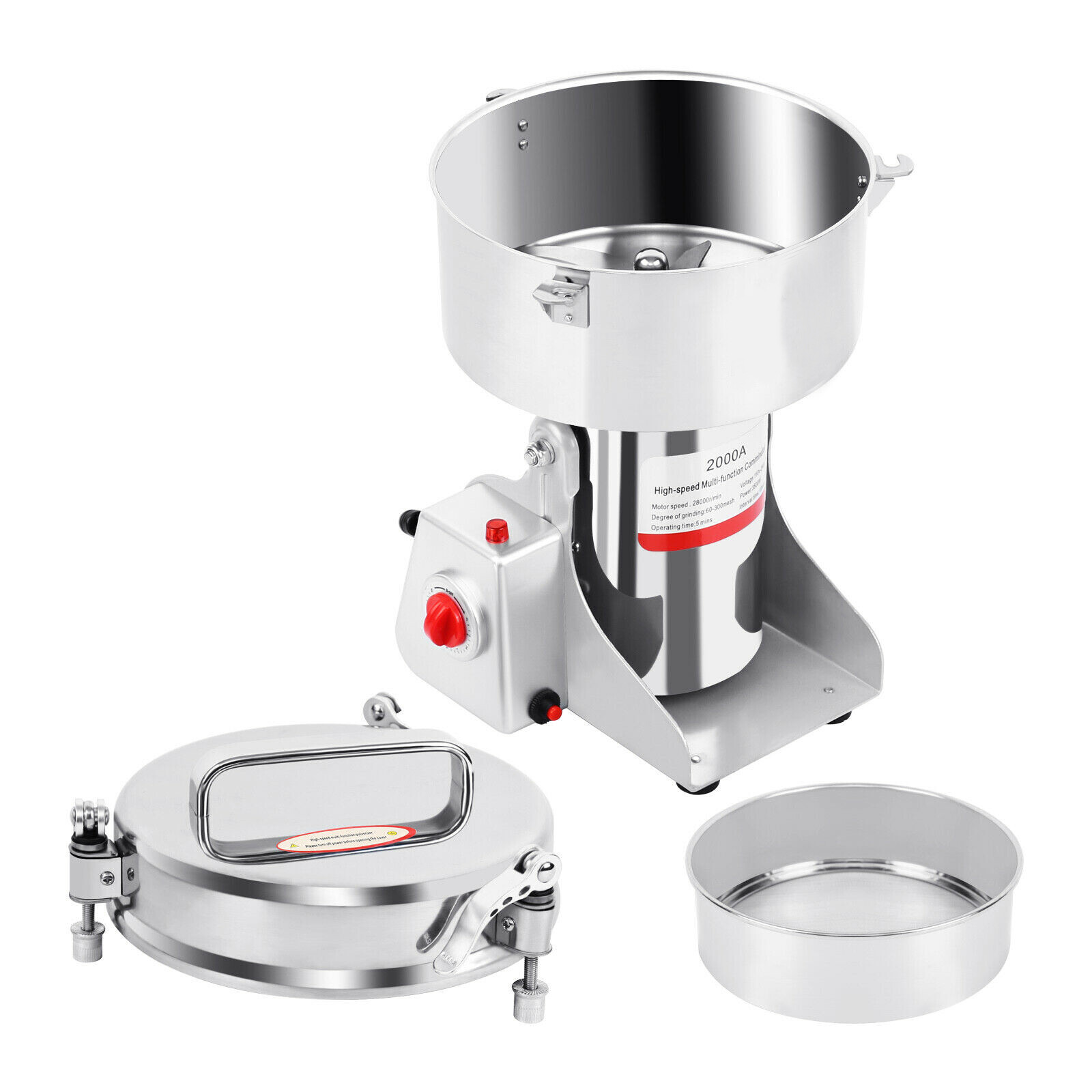 2000g Notoginseng Mill Grinding Machine Commercial Electric Grain Herb Grinder