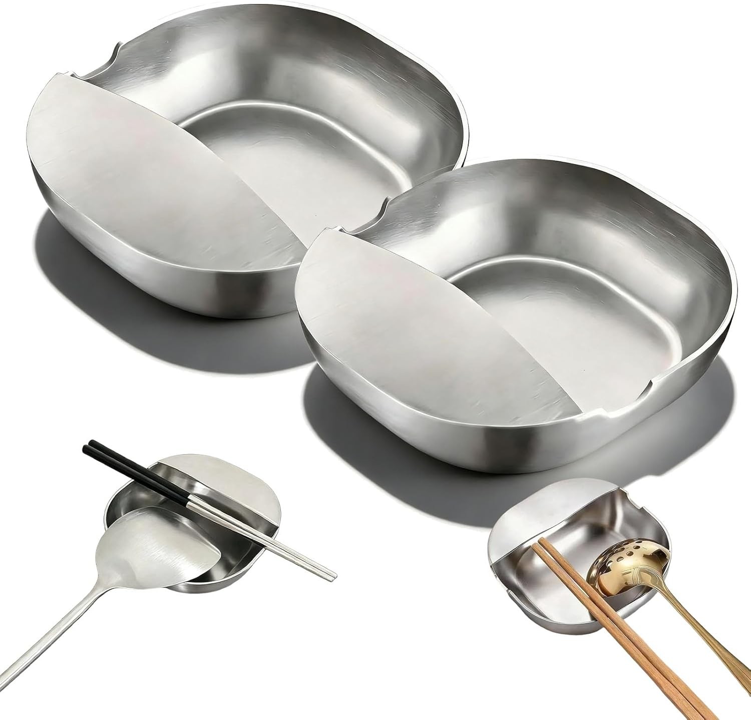 Counter Spoon Rest, Stainless Steel Holder, Multipurpose Kitchen Gadget