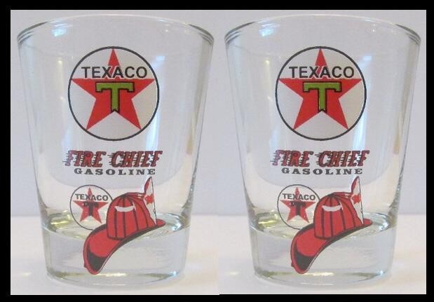 Set of 2 Texaco Fire Chief 1½oz. Shot Glasses