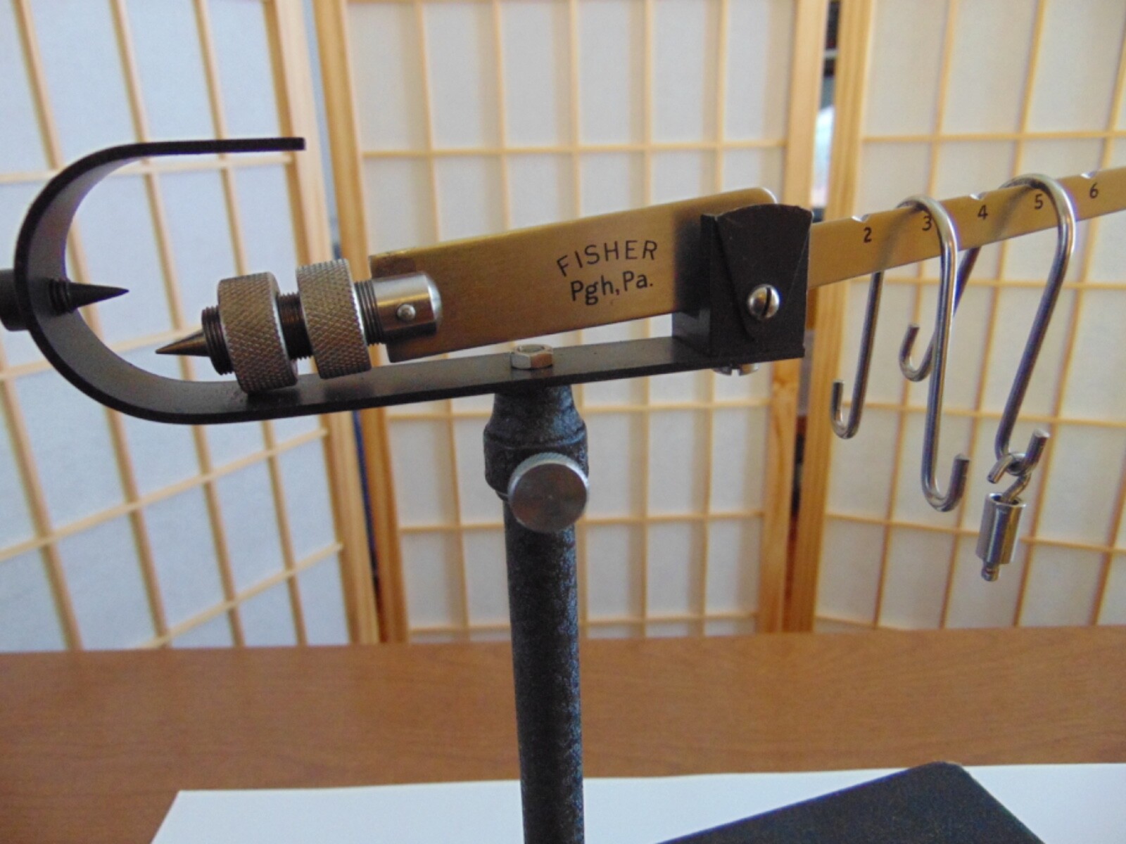 antique Fisher 7600 Westphal lab balance, S.G tester Pittsburgh USA, movie prop?
