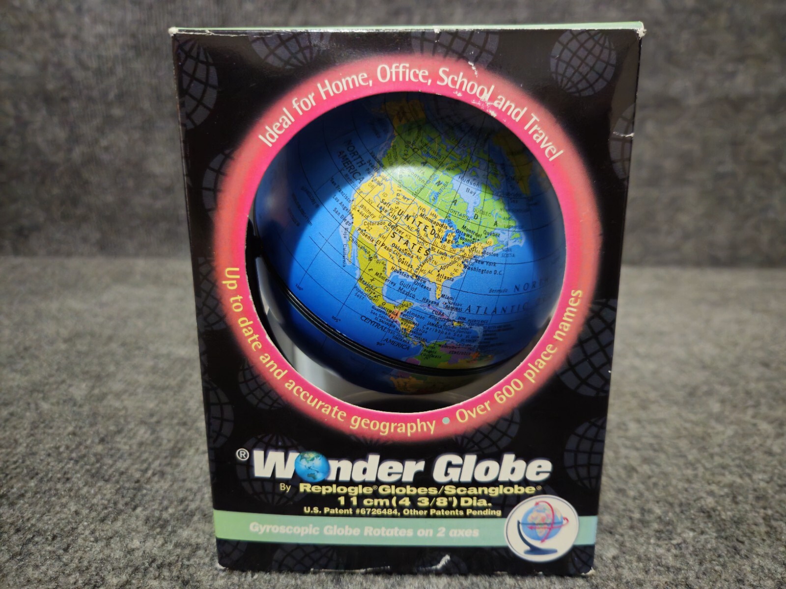 WONDER GLOBE Gyroscopic Globe Rotes on 2 Axes