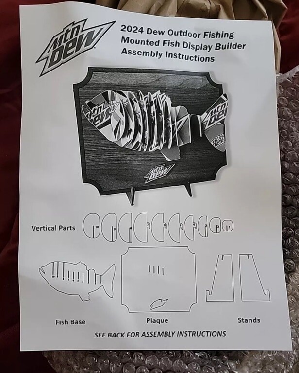 Mountain Dew Mounted Fish Display