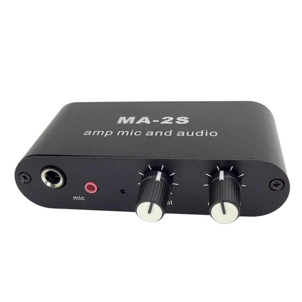 3.5mm Condenser Microphone Amplifier Headphone Amplifier Music Audio9545