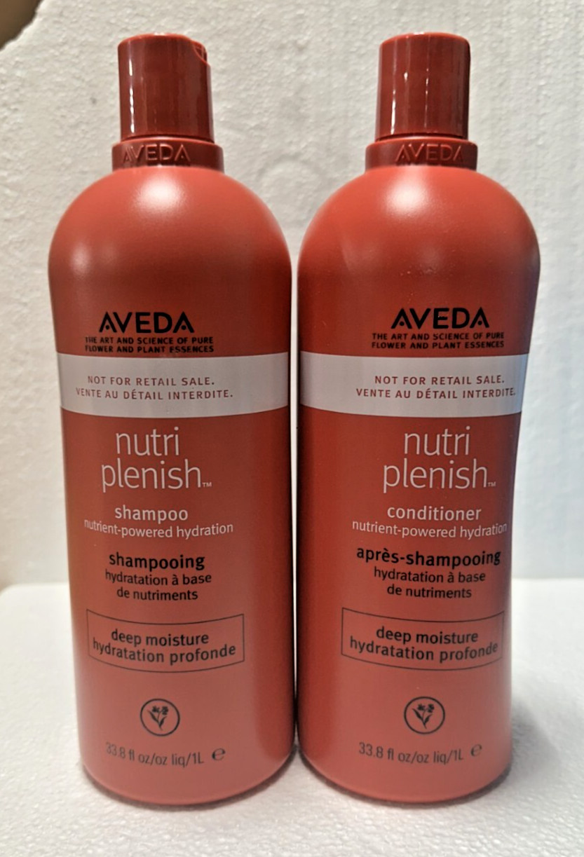 Aveda Nutriplenish DEEP Mositure Shampoo & Conditioner 33.8 Oz