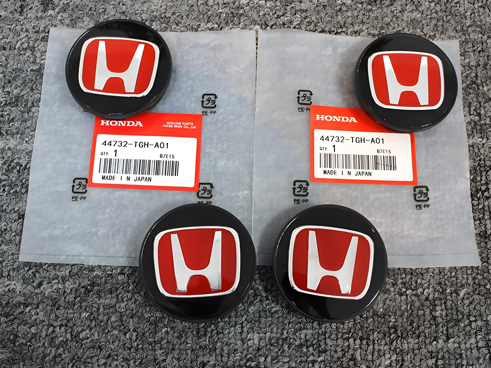 HONDA Genuine 44732-TGH-A01 CIVIC FK2 FK8 Type-R Black Red H Wheel Center Cap