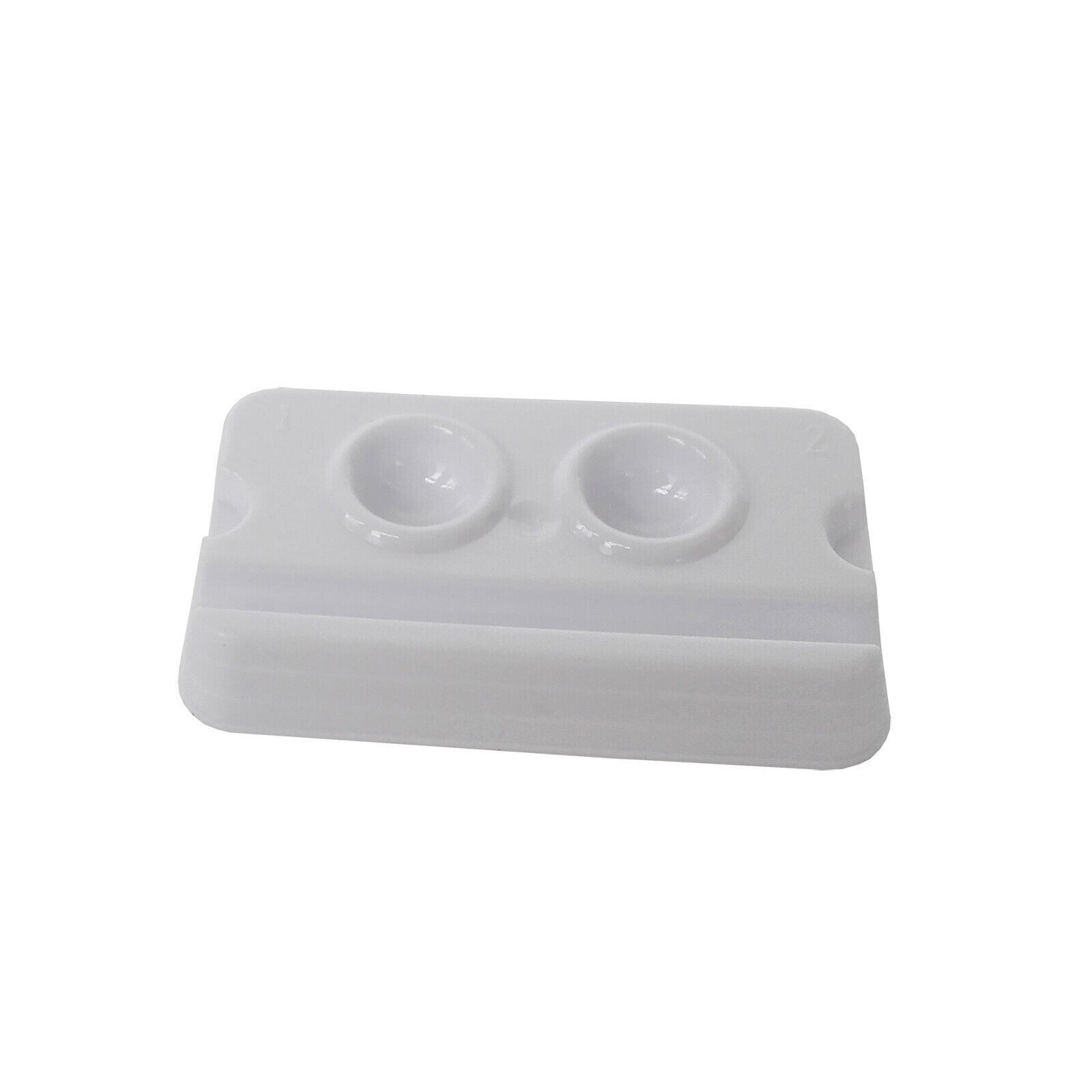 100 Pcs Dental 2 Holes Mixing Wells Trays Model Bonding Composite Adhesive White
